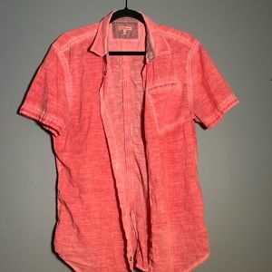 Red dye Calvin Klein button down